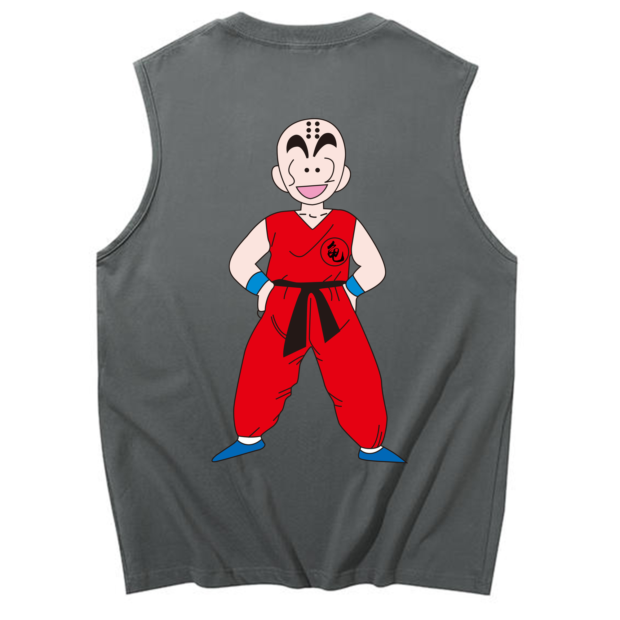 （画像用） ドラゴンボール クリリン DRAGON BALL krillin コットン100％タンクトップ（背面プリント）